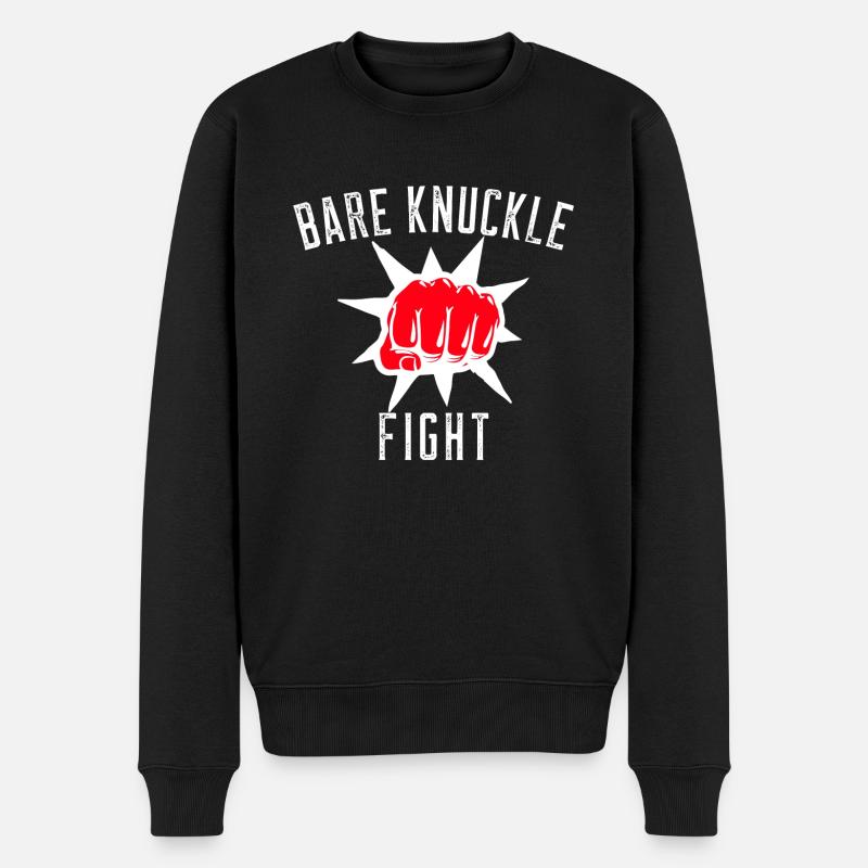 BARE KNUCKLE FIGHT - Männer Premium Bio Pullover - Schwarz