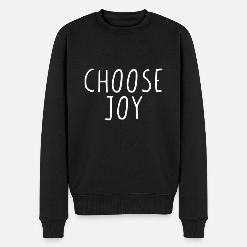 Choose Joy - Pull Premium bio Homme - noir