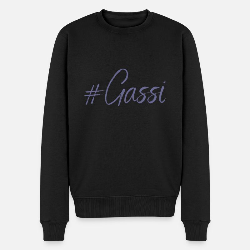 #Gassi - Männer Premium Bio Pullover - Schwarz