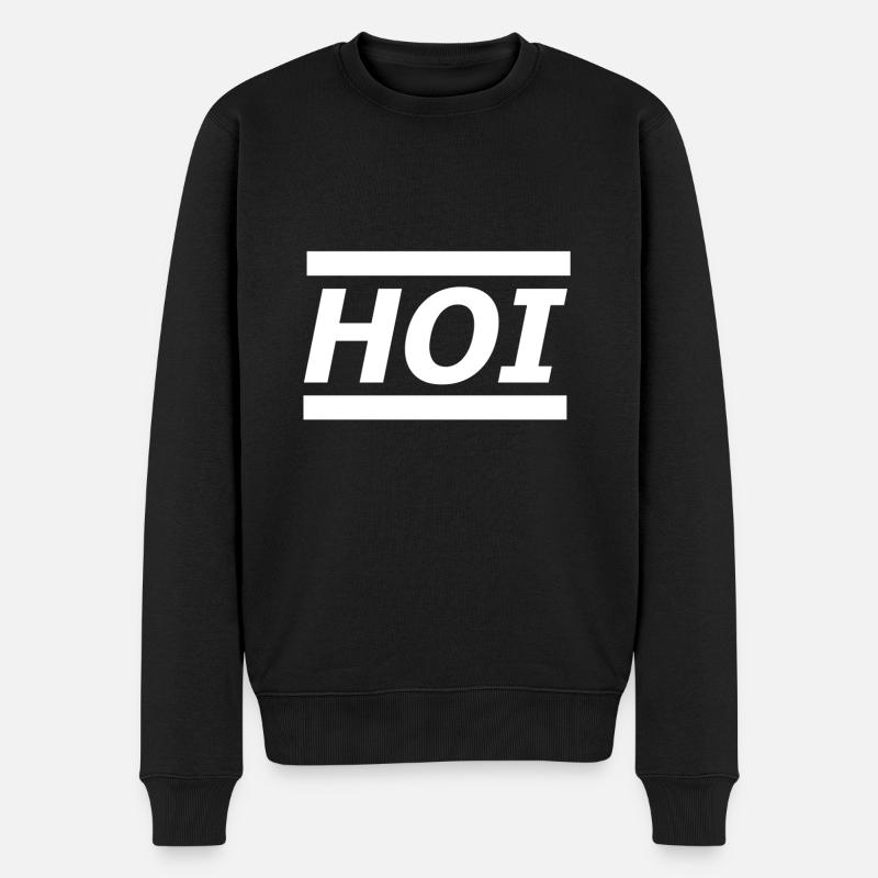 HOI - Gruß an Alemannia, Schwaben und Südtirol - Männer Premium Bio Pullover - Schwarz