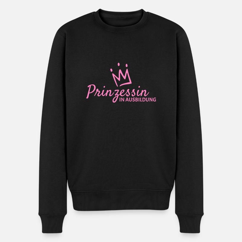 Prinzessin - Männer Premium Bio Pullover - Schwarz