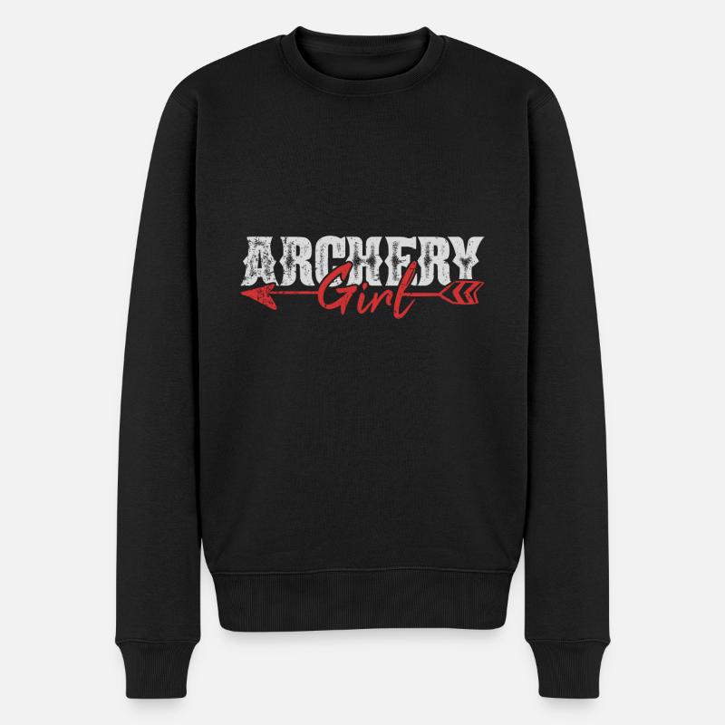 Bogenschießen - Männer Premium Bio Pullover - Schwarz