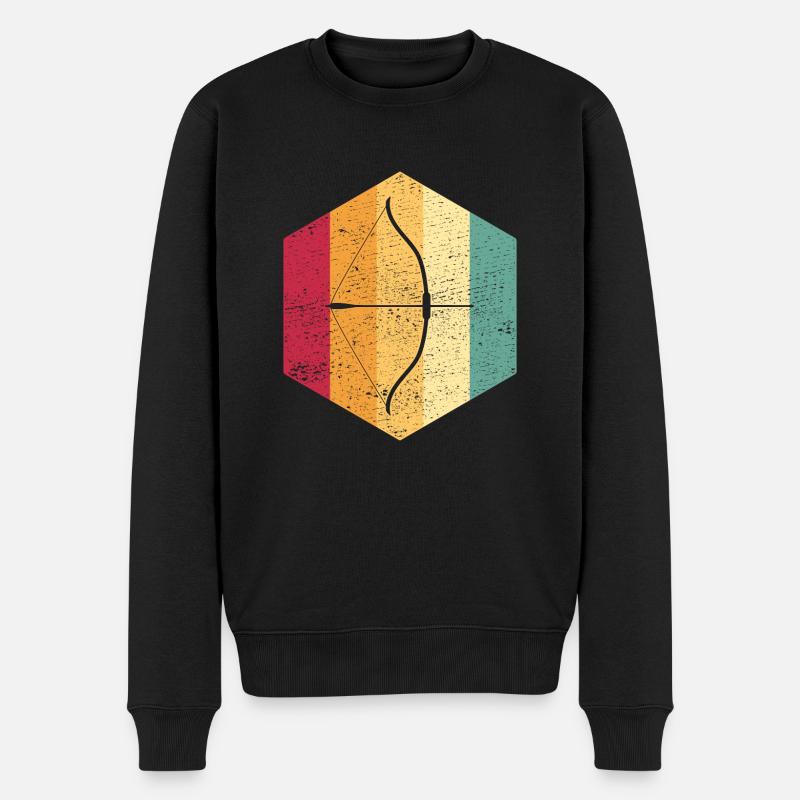 BOGENSCHIESSEN - Männer Premium Bio Pullover - Schwarz