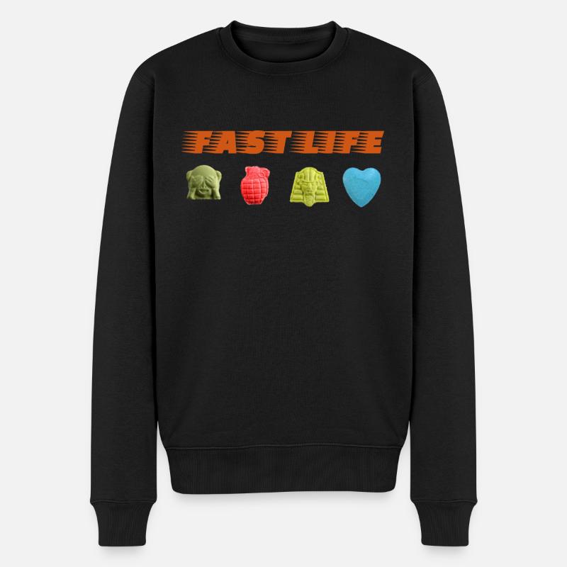Fast Life - Ecstasy - Pull Premium bio Homme - noir