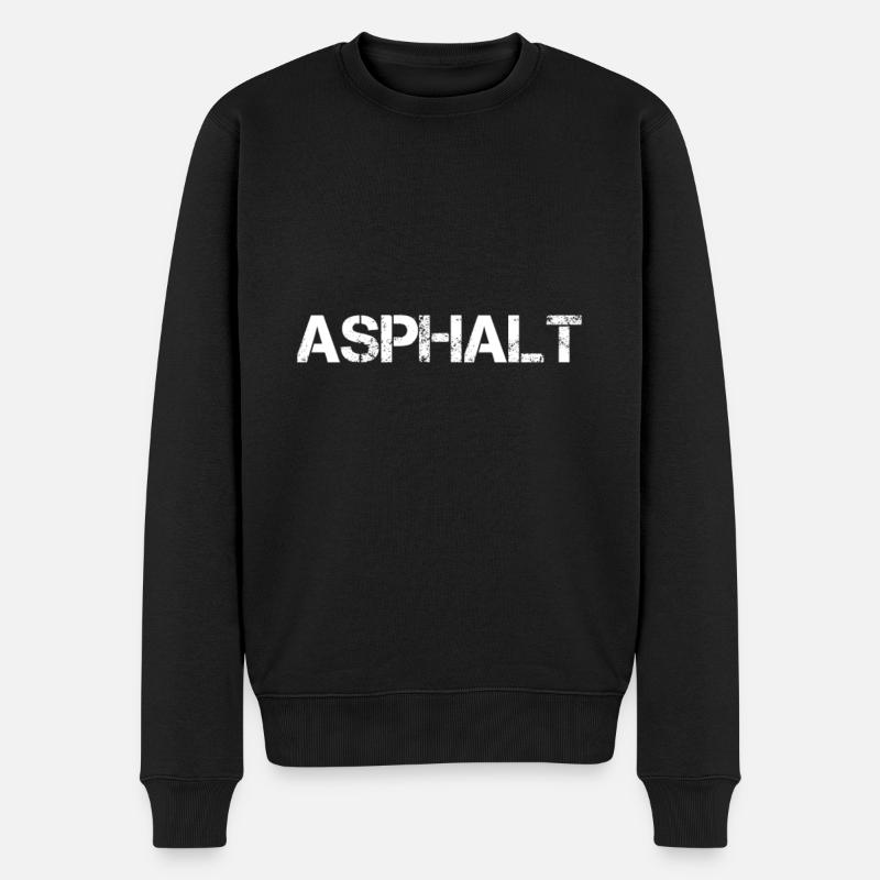 asphalte - Pull Premium bio Homme - noir