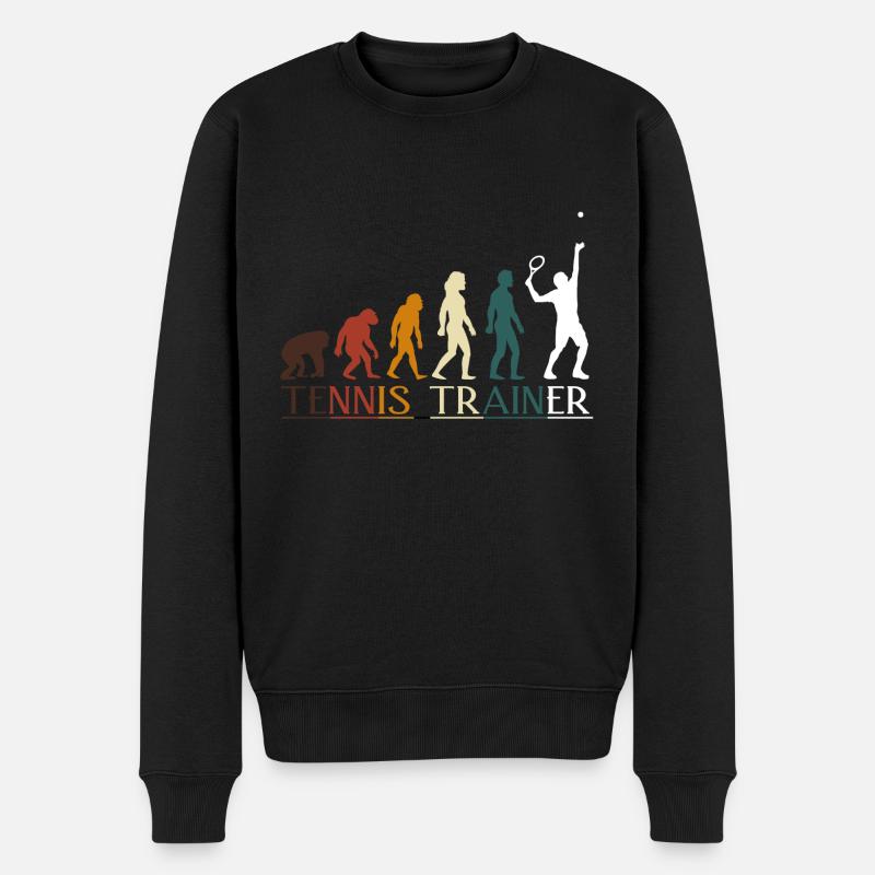 T-shirt cadeau pour entraîneur de tennis évolution - Pull Premium bio Homme - noir