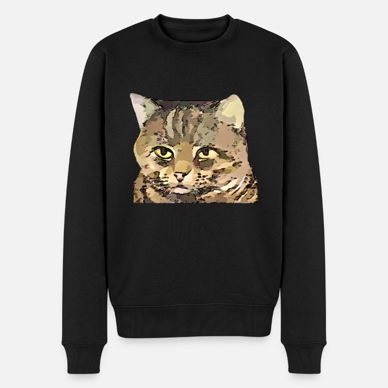 chat - Pull Premium bio Homme - noir