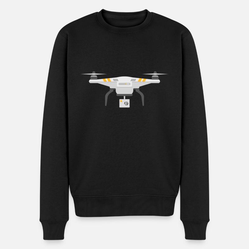 drone drone drone drones - Men's Premium Organic Jumper - black