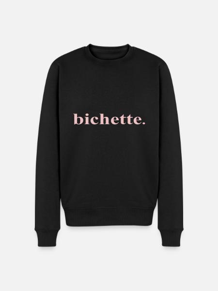 PINK BICHETTE - Men's Premium Organic Jumper - black