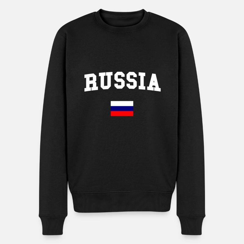 RUSSIE - Pull Premium bio Homme - noir