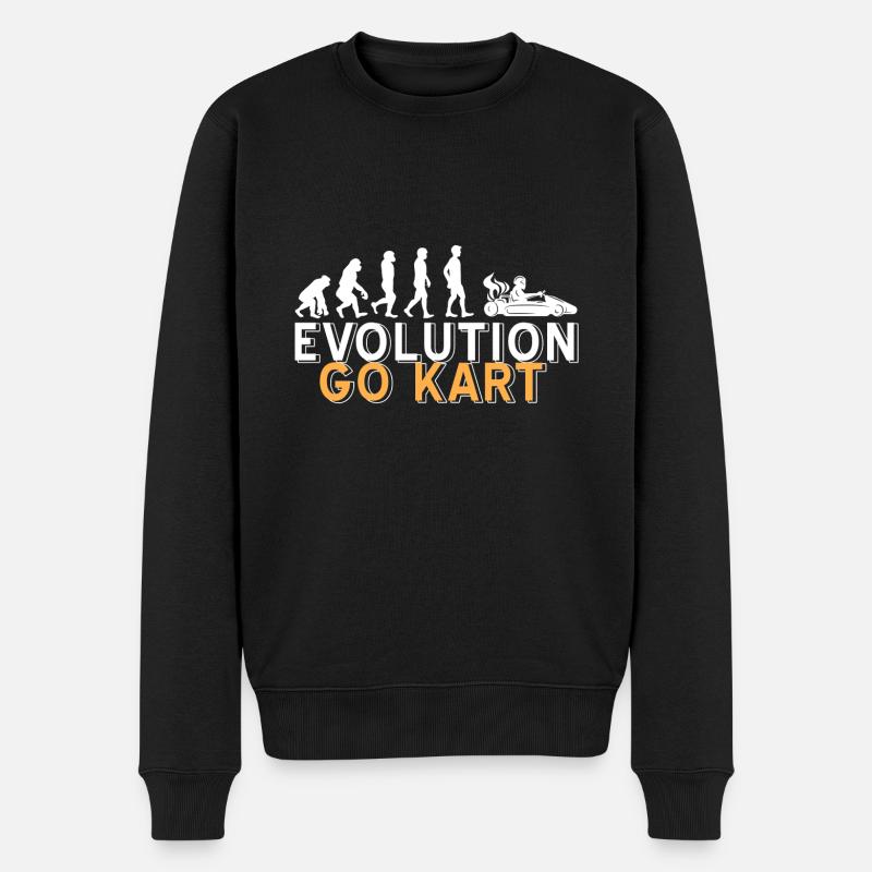 Go Kart - Männer Premium Bio Pullover - Schwarz