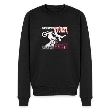 Motocross am Limit - Männer Premium Bio Pullover - Schwarz - Vorne - Nico (187cm)