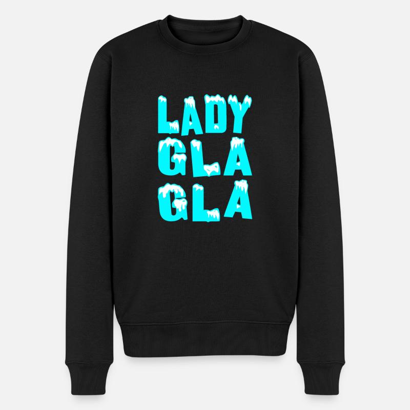 LADY GLA GLA! - Männer Premium Bio Pullover - Schwarz