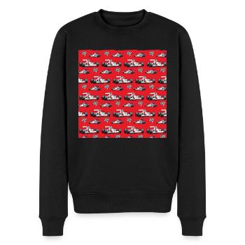 Voiture de course Neck Gator Racing Cars drapeau à damier - Pull Premium bio Homme - noir - Devant - Nico (187cm)