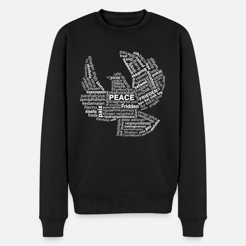 Paix - Pull Premium bio Homme - noir