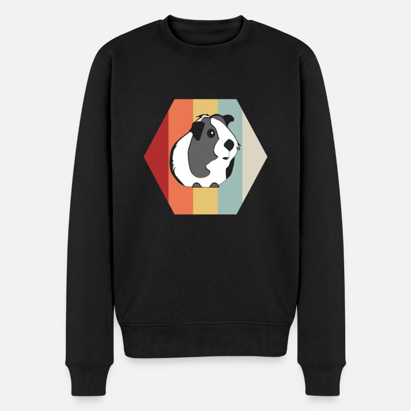 Meerschweinchen - Männer Premium Bio Pullover - Schwarz