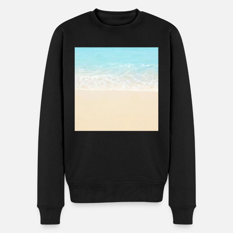 Strand Urlaub Neck Gator Beach Foto - Männer Premium Bio Pullover - Schwarz