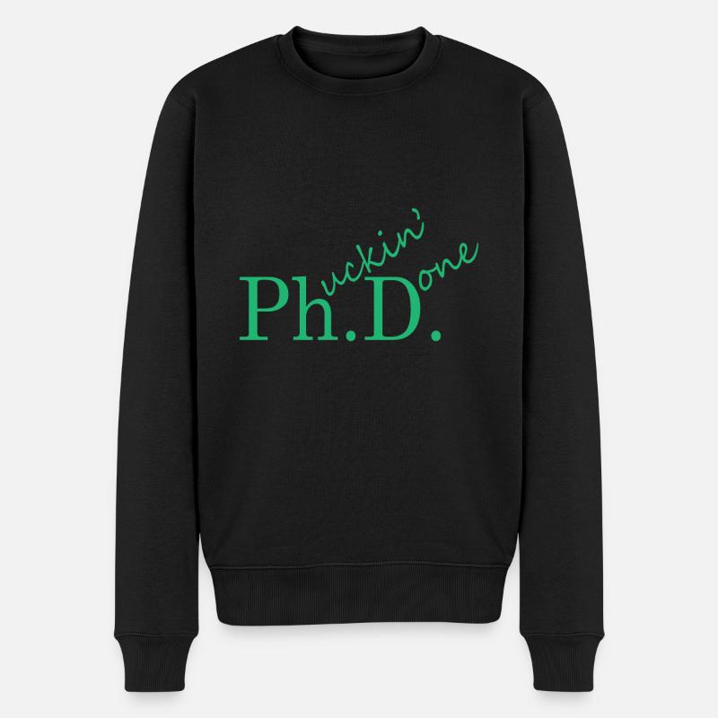 Ph.d.-afhandling Ph.d.-grad Gave - Økologisk premium-sweatshirt til mænd - sort