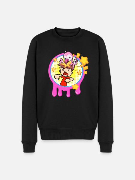 Flamingo Slime Cartoon - Men's Premium Organic Jumper - black