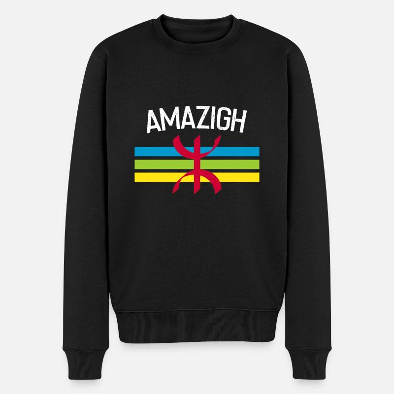 Amazigh - Pull Premium bio Homme - noir