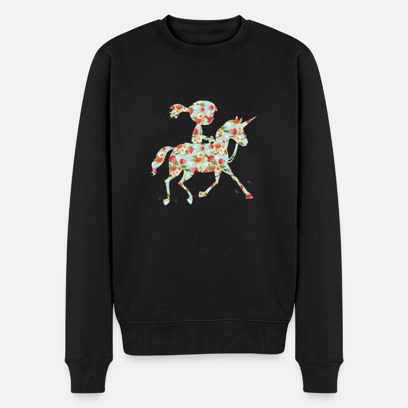 Ponypilot - Männer Premium Bio Pullover - Schwarz