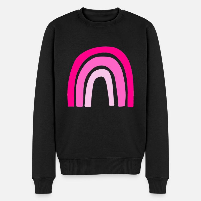 Arc en ciel rose - Pull Premium bio Homme - noir