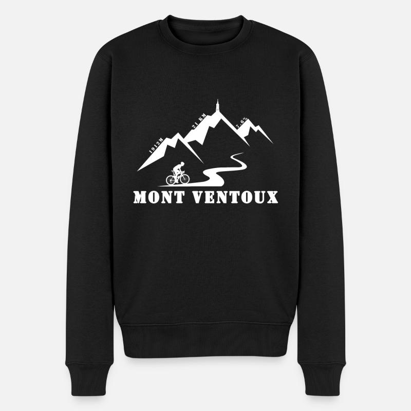 Mont Ventoux - Männer Premium Bio Pullover - Schwarz