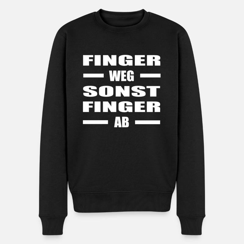sprüche lustige sprüche lustige humor spruch - Männer Premium Bio Pullover - Schwarz
