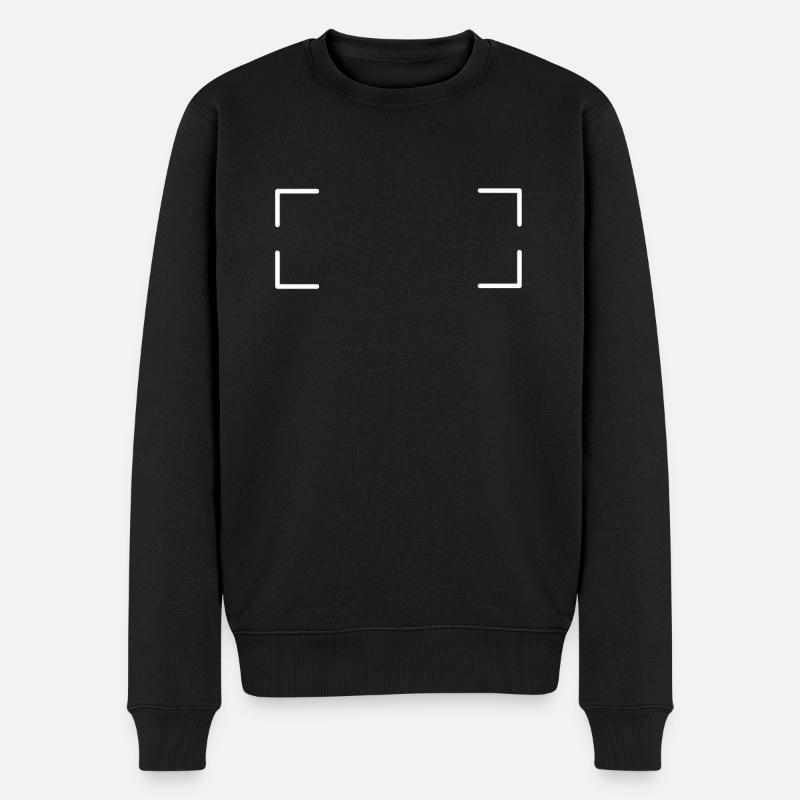 Sterne Deko Ecken Linie Deine Deko - Männer Premium Bio Pullover - Schwarz