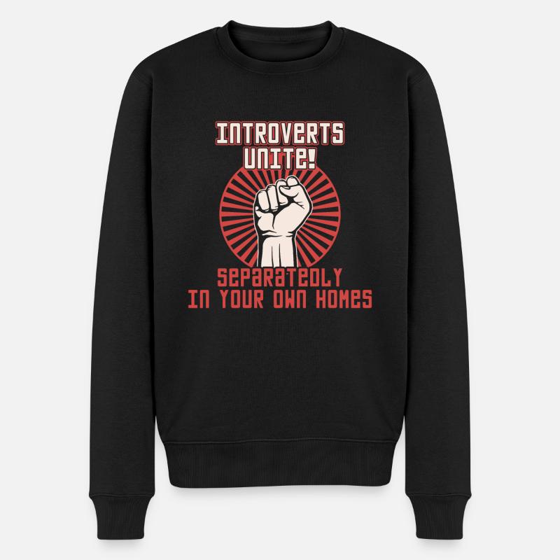 Les introvertis s'unissent! - Pull Premium bio Homme - noir