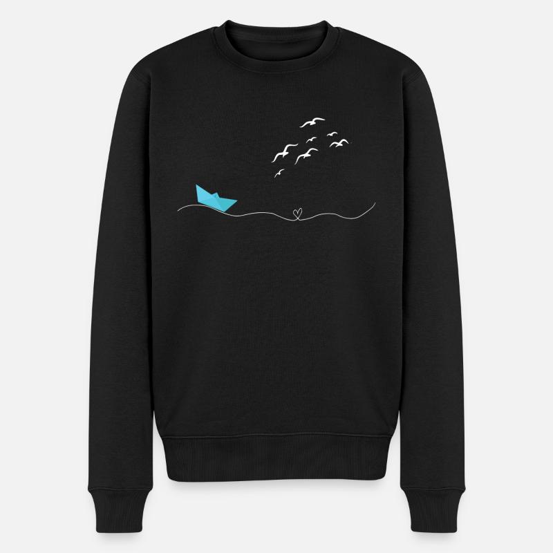 La mer va toujours! - Pull Premium bio Homme - noir