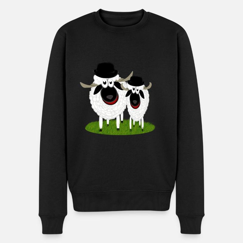 dick und doof - Männer Premium Bio Pullover - Schwarz