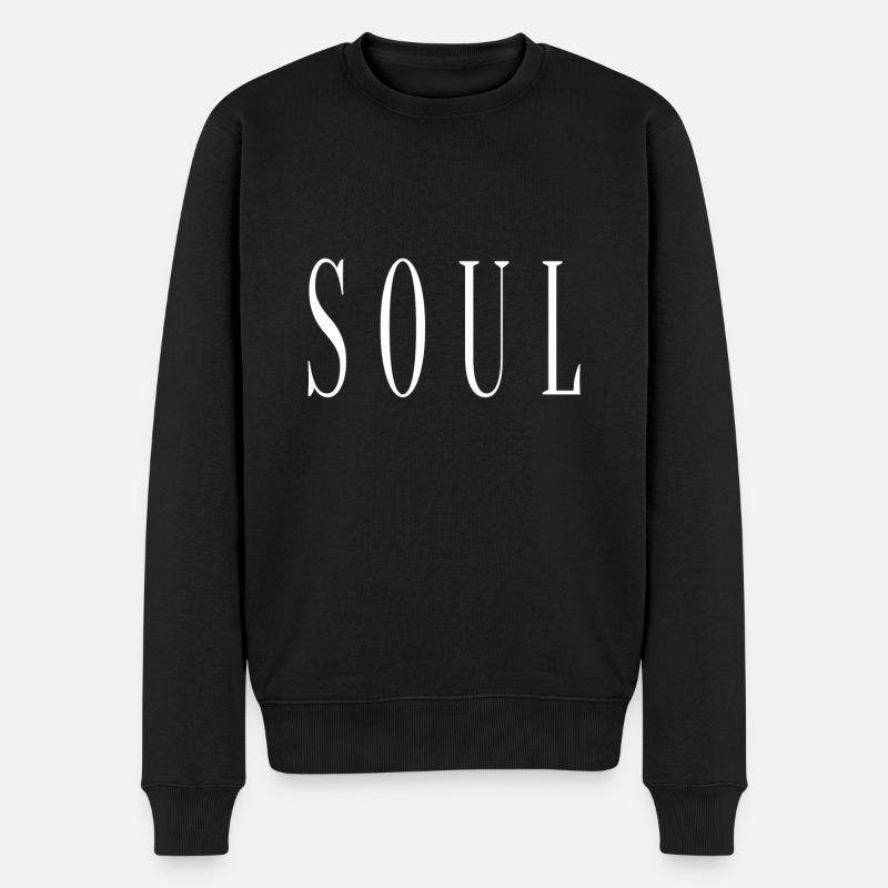 SEELE - Männer Premium Bio Pullover - Schwarz
