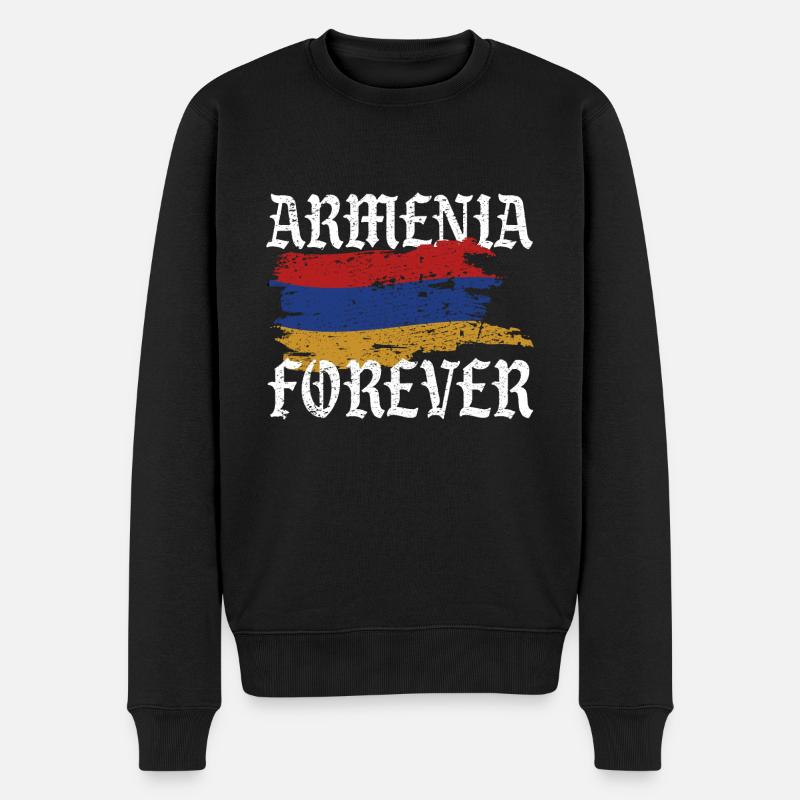 Armenien für immer - Männer Premium Bio Pullover - Schwarz