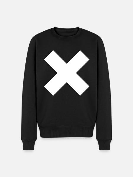 Straight Edge X White - Men's Premium Organic Jumper - black