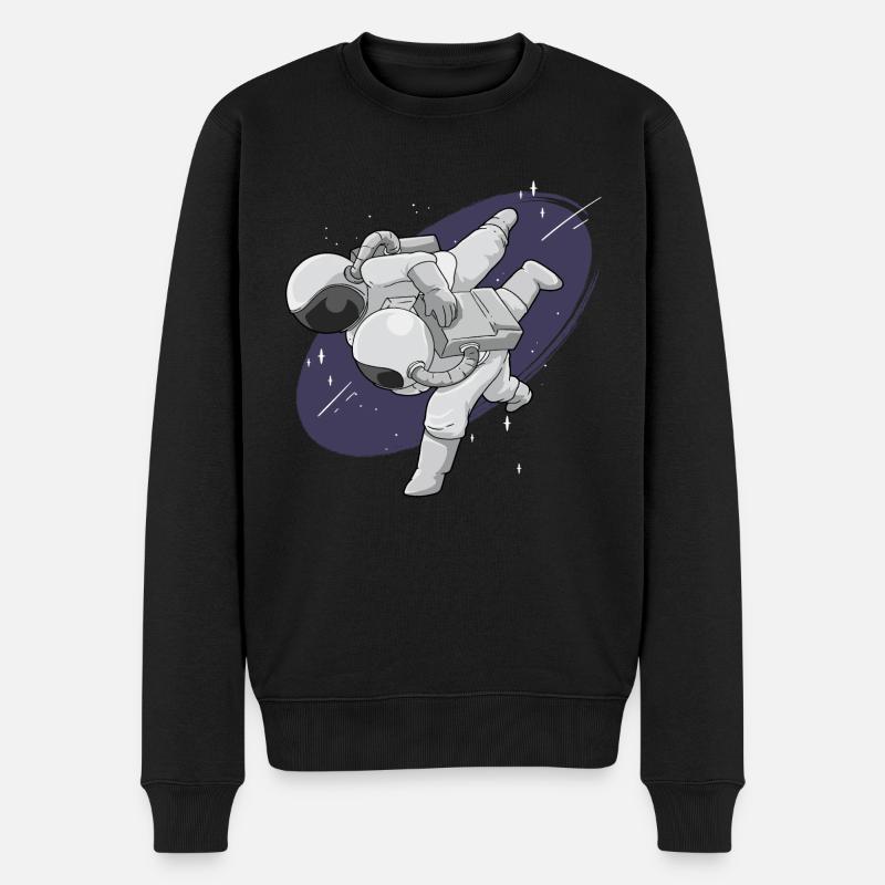 Galaxy BJJ Astronaut Fliegen Armbar Jiu Jitsu Gift - Männer Premium Bio Pullover - Schwarz