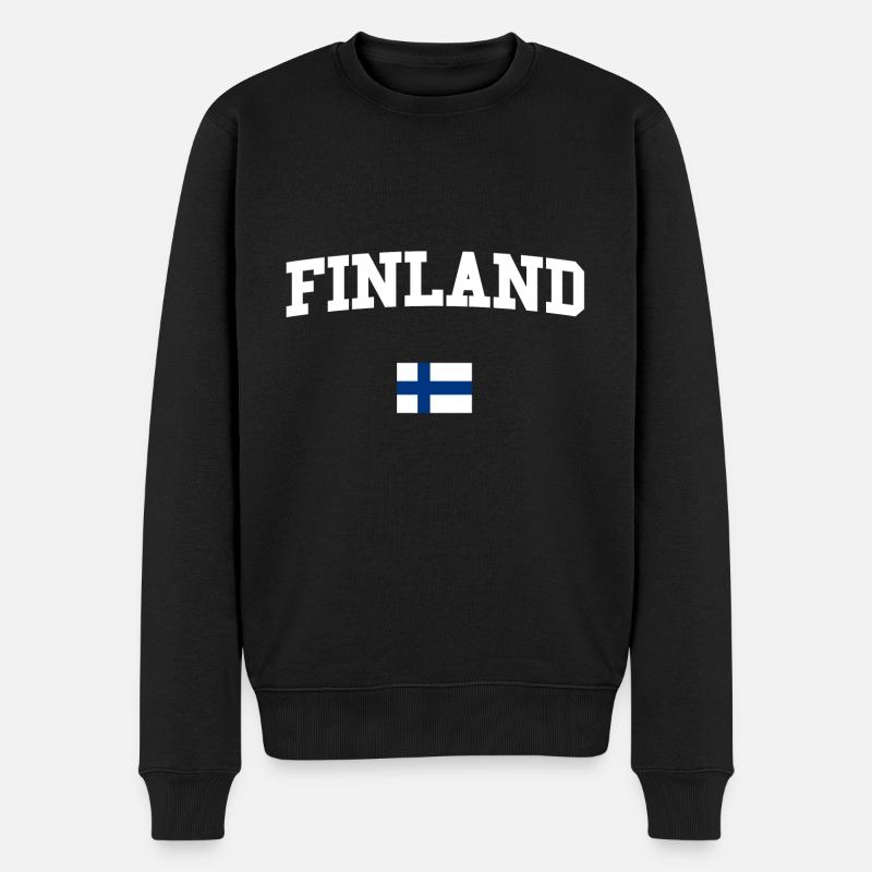 FINLANDE - Pull Premium bio Homme - noir