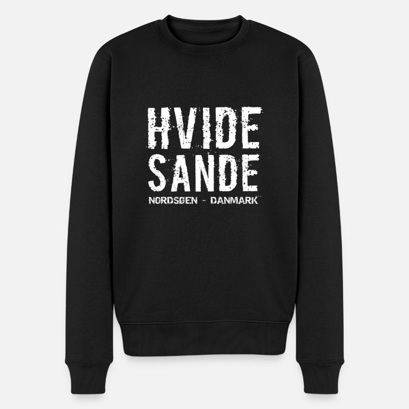 Hvide Sande, Westjütland, Dänemark, Nordsee - Männer Premium Bio Pullover - Schwarz