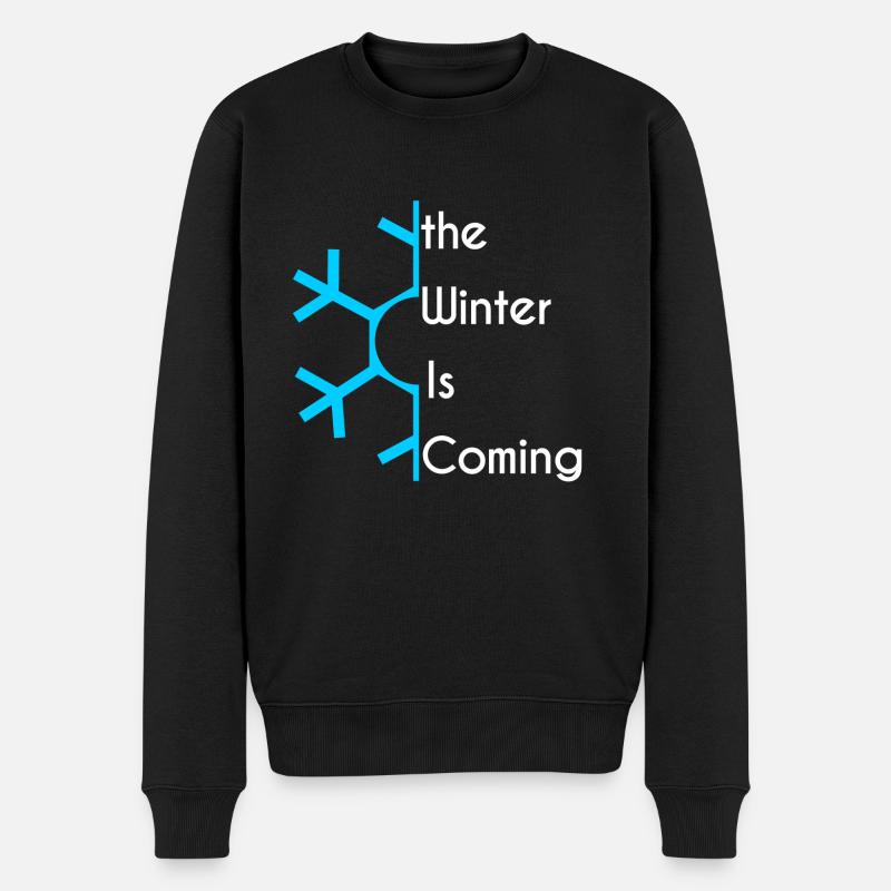 Schneeflocke - Männer Premium Bio Pullover - Schwarz