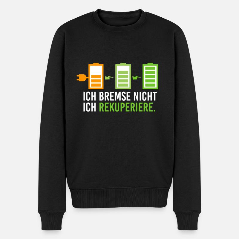 Elektroauto Elektromobilität E Auto Rekuperieren - Männer Premium Bio Pullover - Schwarz