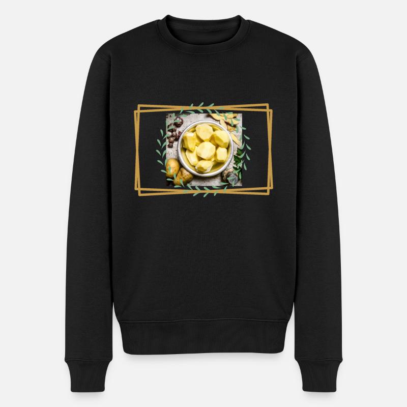 Kartoffel Liebhaber - Männer Premium Bio Pullover - Schwarz
