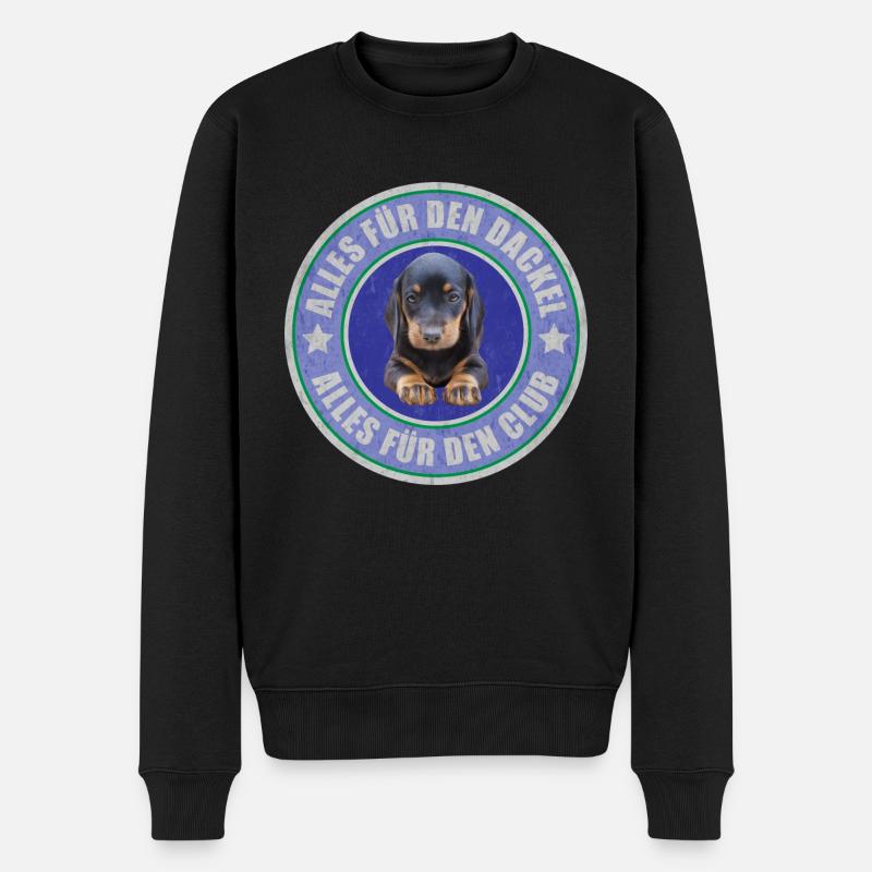 Dackel - Dachshund - Alles für den Dackel - Männer Premium Bio Pullover - Schwarz