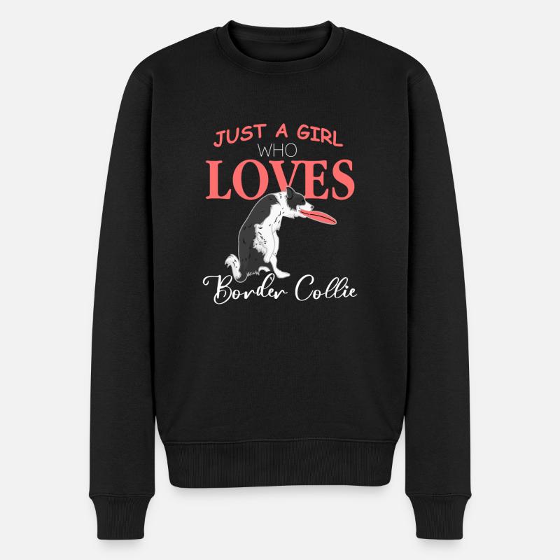 Border Collie - Männer Premium Bio Pullover - Schwarz