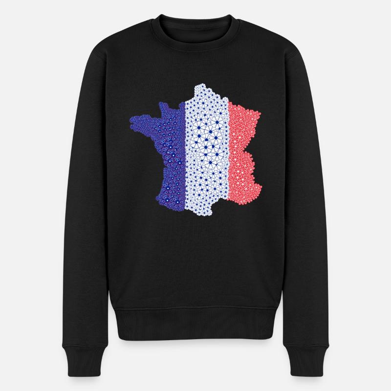 Drapeau de la France | drapeau français - Pull Premium bio Homme - noir