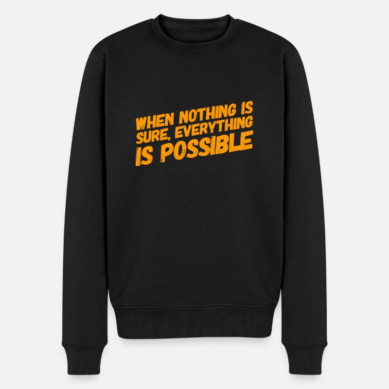 je suis optimiste - Pull Premium bio Homme - noir