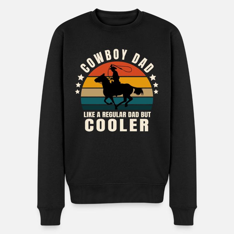 papa cowboy. cow-boy - Pull Premium bio Homme - noir
