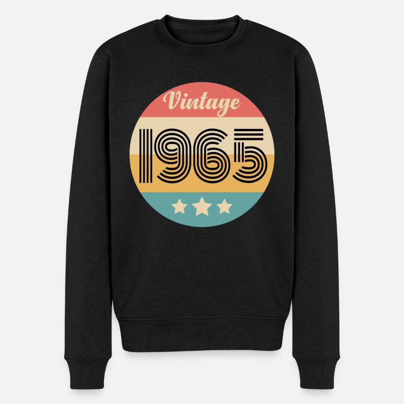 Jahrgang 1965 - Männer Premium Bio Pullover - Schwarz