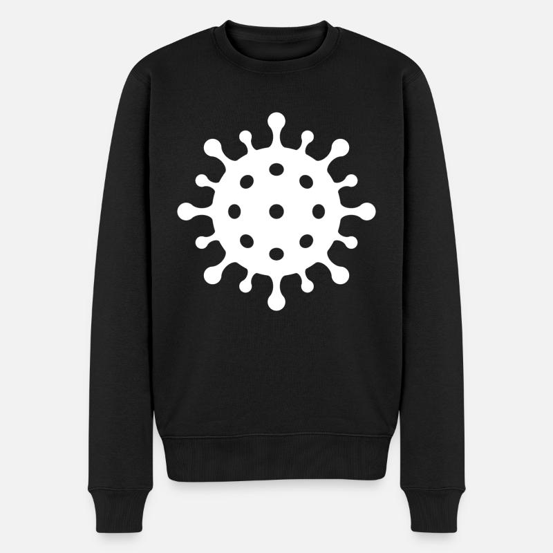 Corona Virus - Männer Premium Bio Pullover - Schwarz