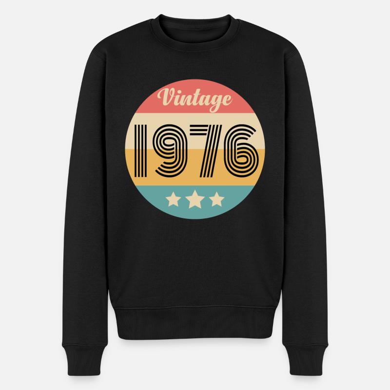 Jahrgang 1976 - Männer Premium Bio Pullover - Schwarz