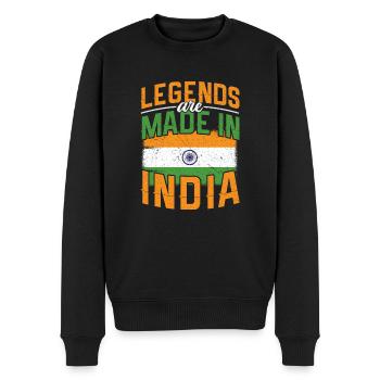 Indien - Männer Premium Bio Pullover - Schwarz - Vorne - Nico (187cm)
